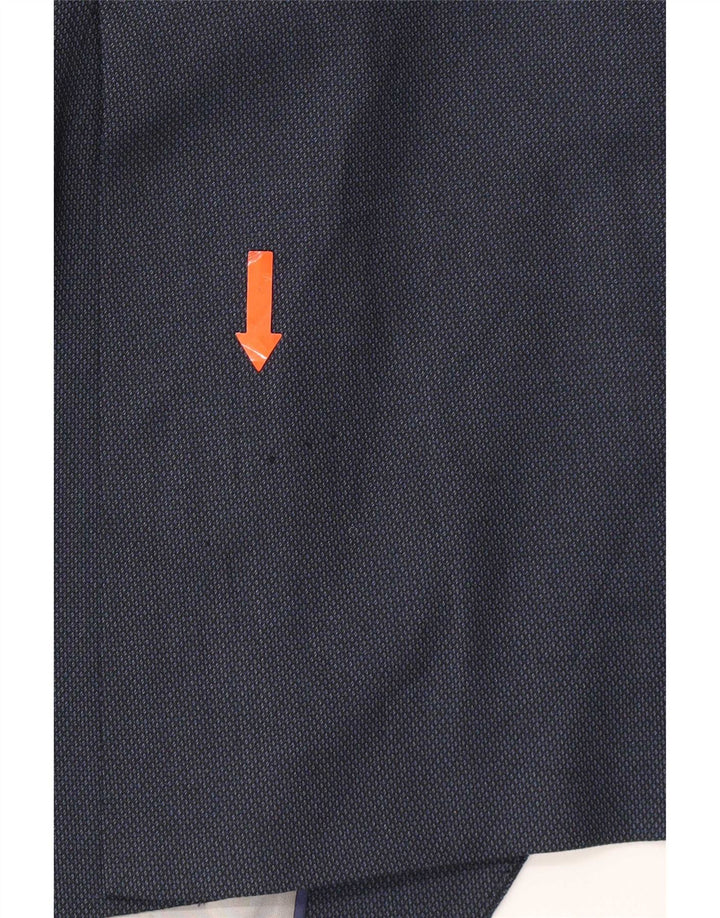 Jaqueta blazer masculina Zara com 2 botões UE 46 pequena azul marinho viscose