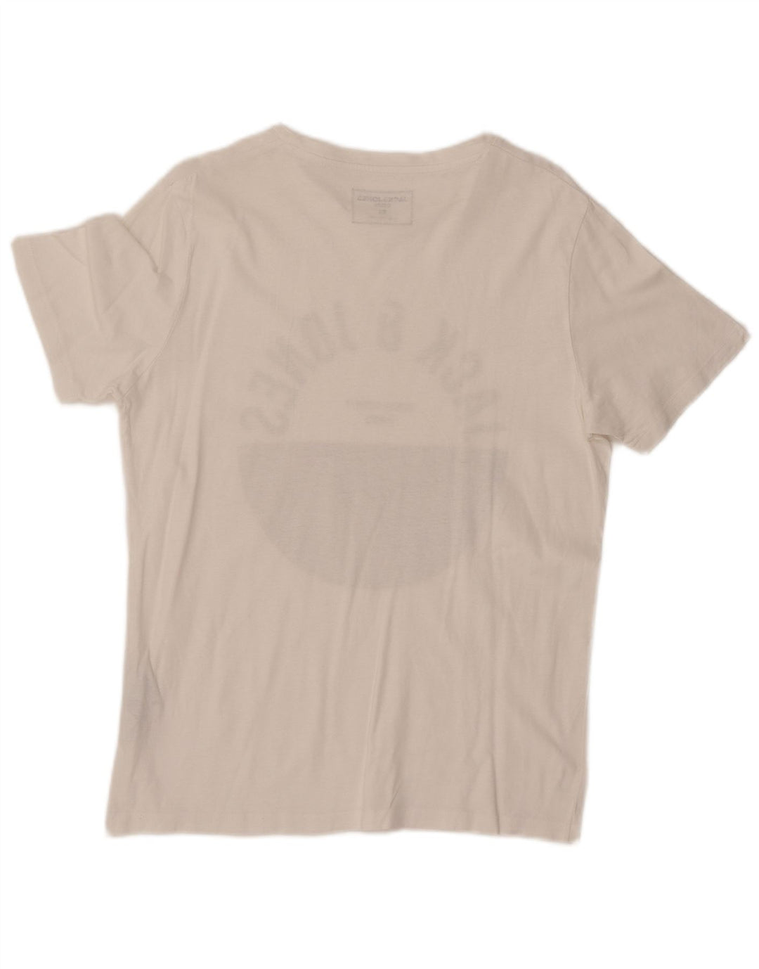 JACK & JONES Camiseta masculina Core Graphic Top Pequeno Branco