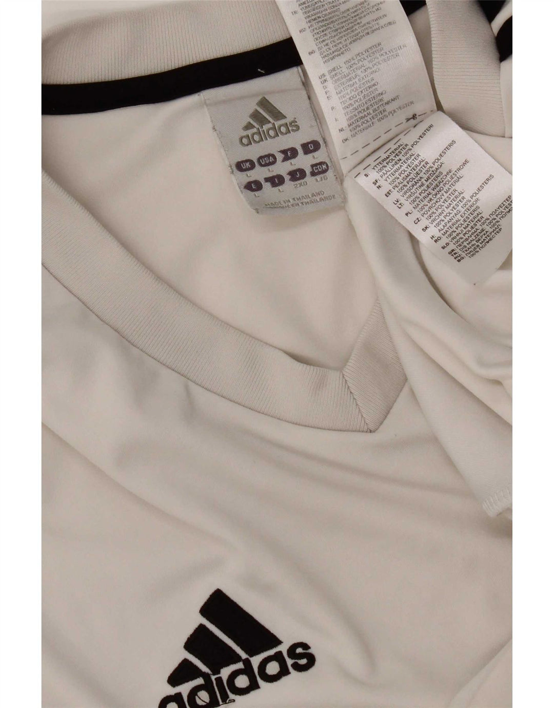 Adidas Mens Climalite Camiseta Top Grande Poliéster Branco