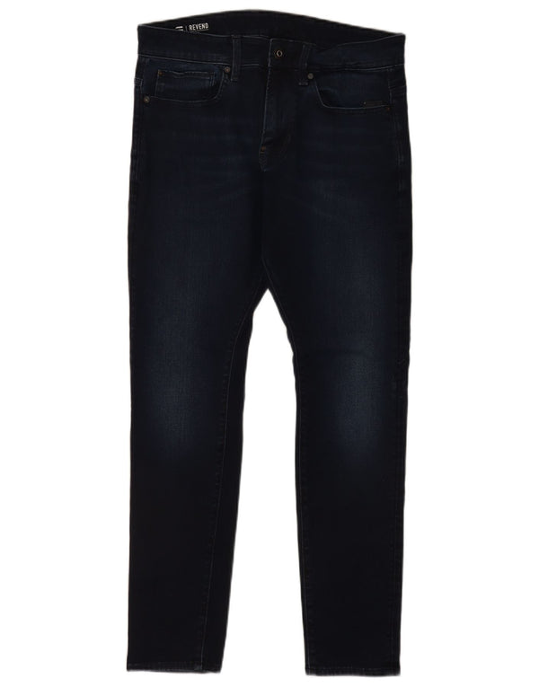 G-Star Masculino Revend Skinny Jeans W32 L30 Azul Marinho Algodão
