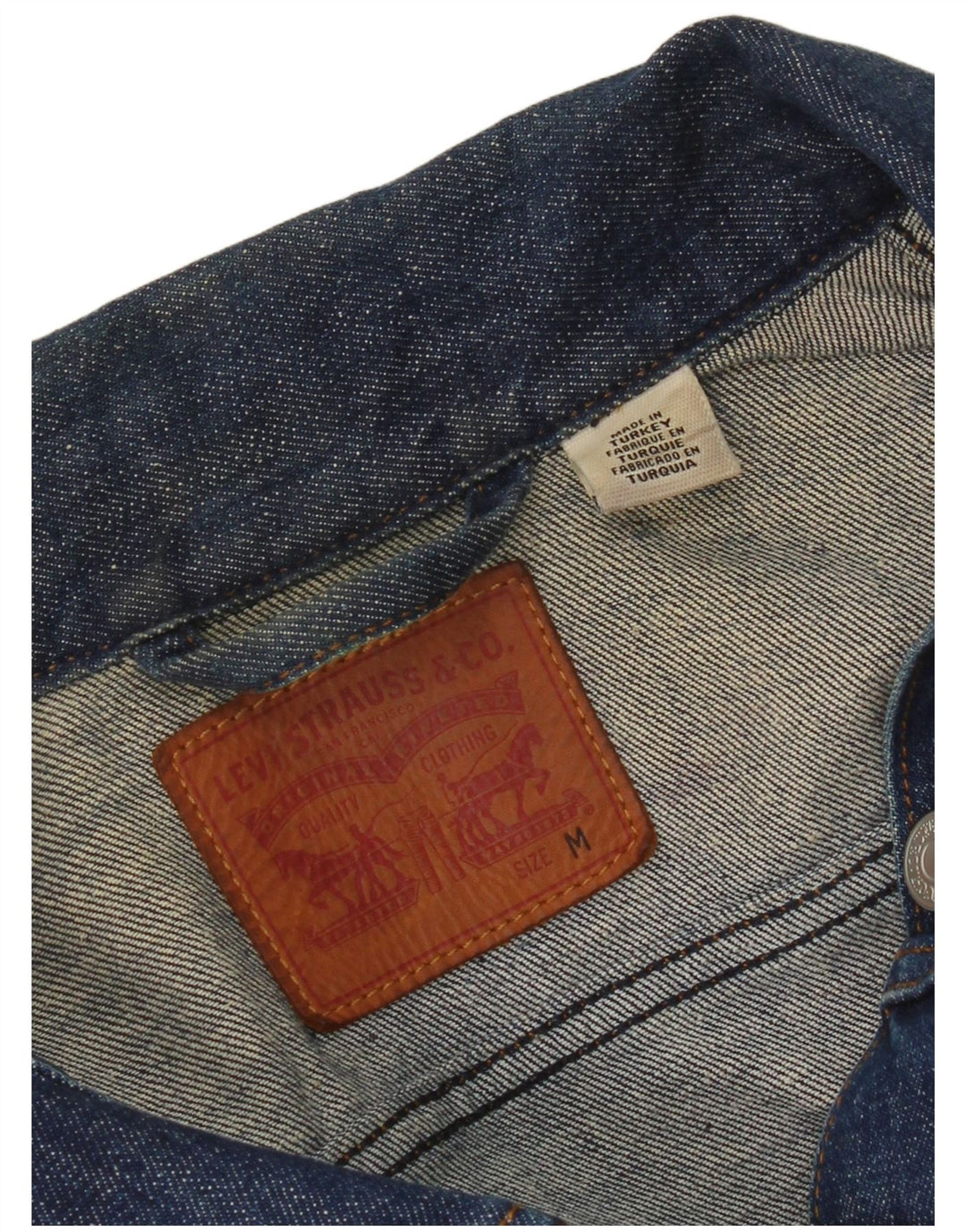 Jaqueta Jeans Feminina Levi's Crop UK 12 Azul Médio