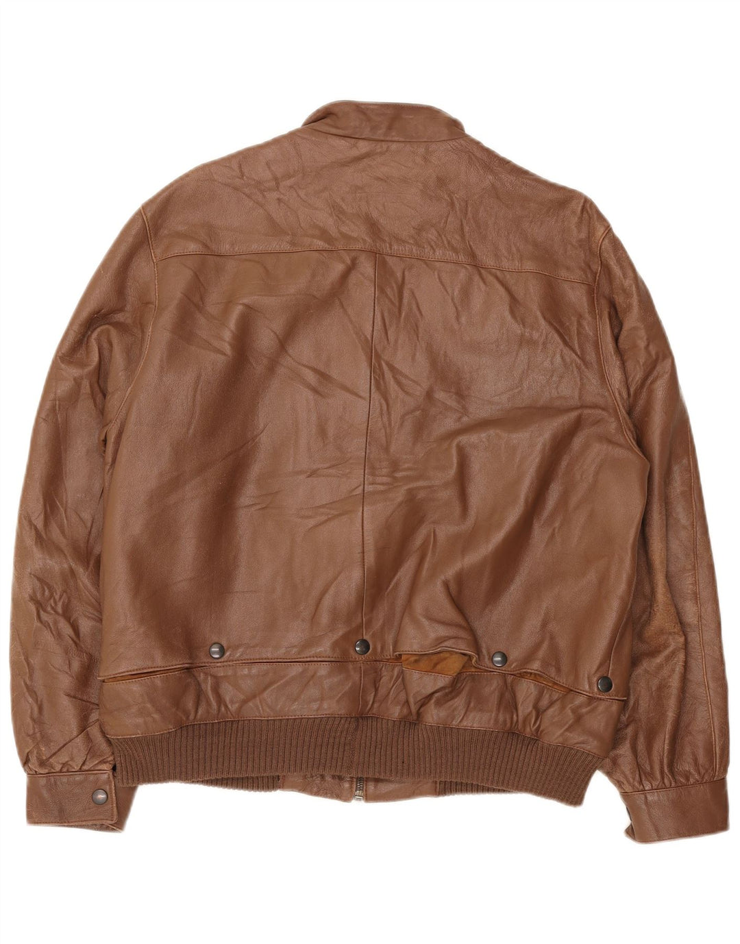 Jaqueta de couro feminina VINTAGE IT 48 XL couro marrom