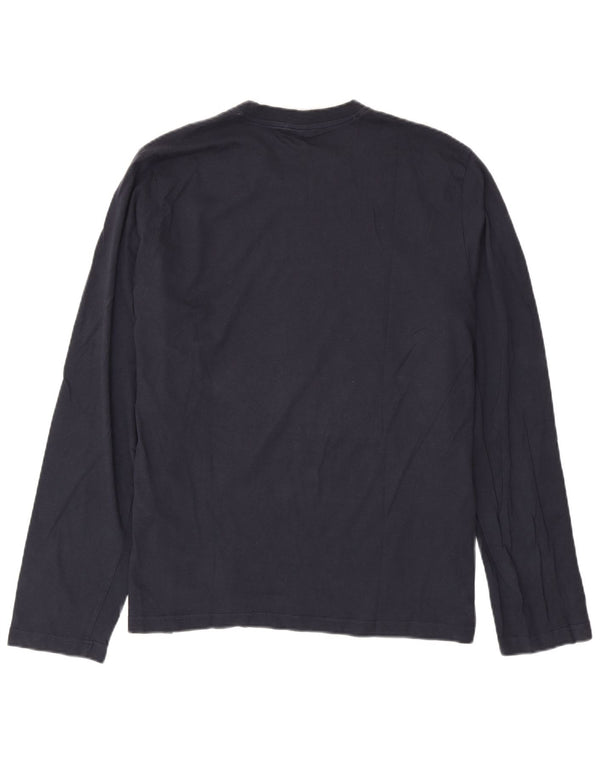 Adidas Mens Top Manga Longa XL Azul Marinho Algodão