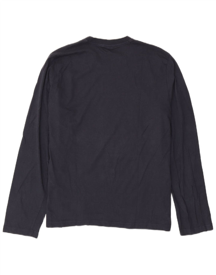 Adidas Mens Top Manga Longa XL Azul Marinho Algodão