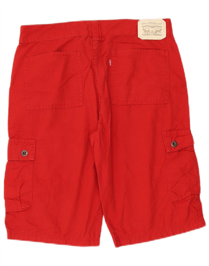 Shorts cargo masculino Levi's W30 médio algodão vermelho