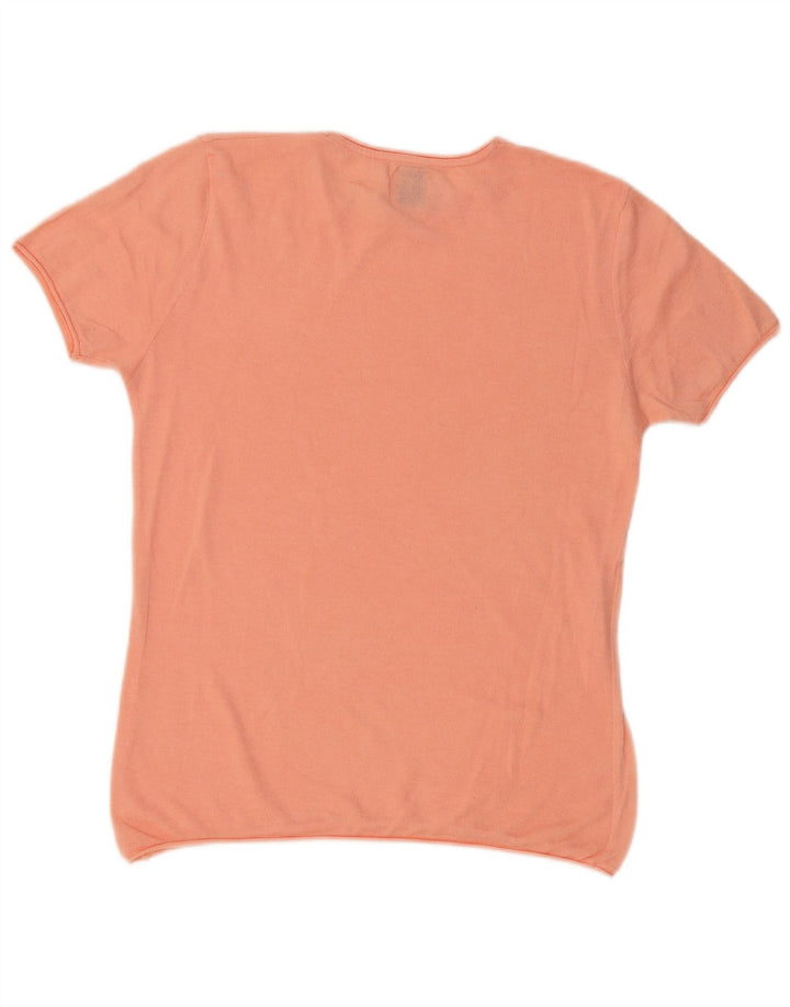 Camiseta feminina oversized Zara UK 10 pequena rosa
