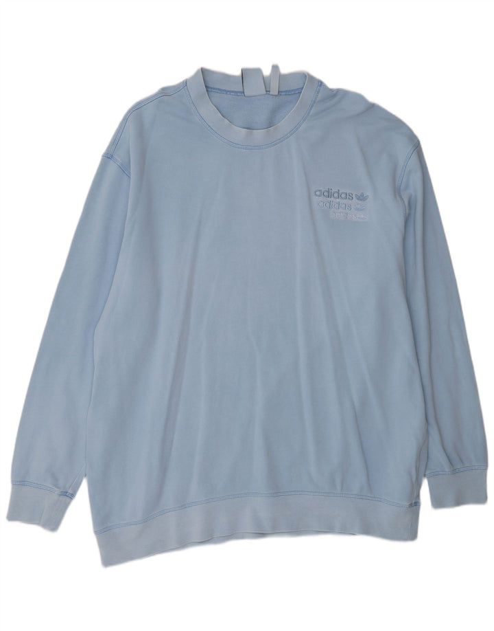 ADIDAS Mens Moletom Jumper 2XL Azul Algodão