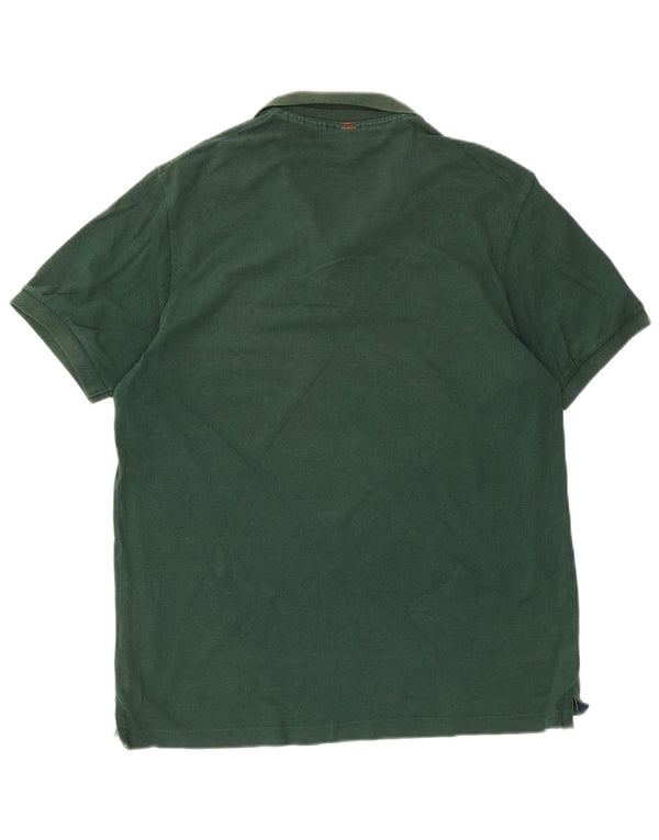 Camisa polo masculina Sun68 grande algodão verde