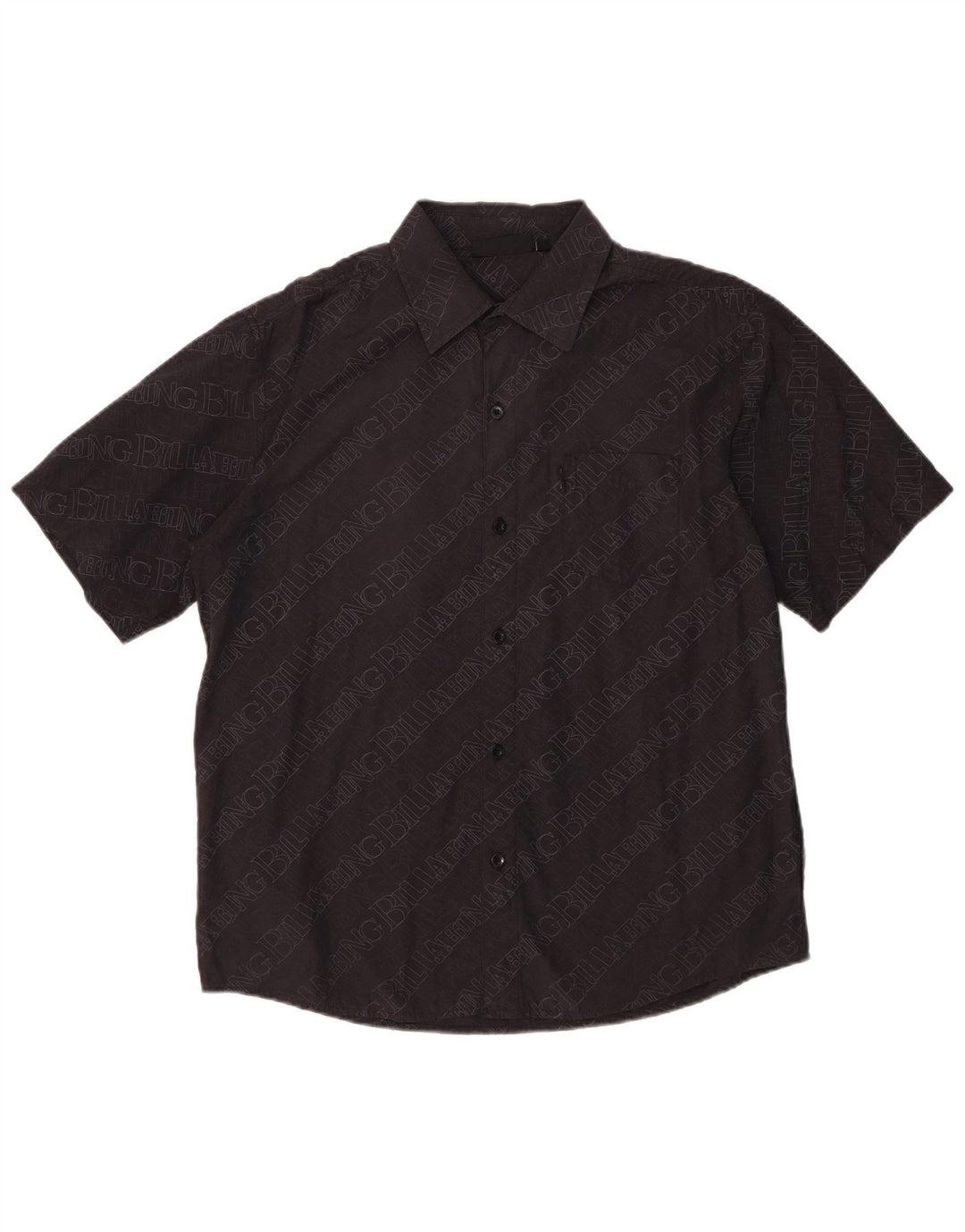 Camisa masculina Billabong de manga curta gráfica de algodão preto médio