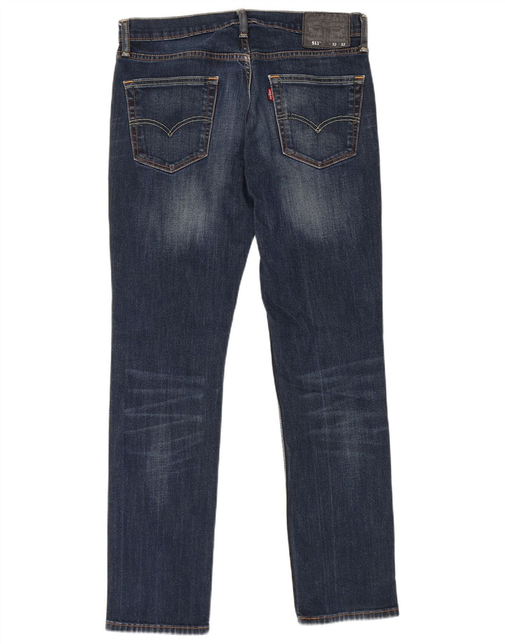 Levi's Masculino 511 Slim Jeans W32 L32 Azul Marinho Algodão