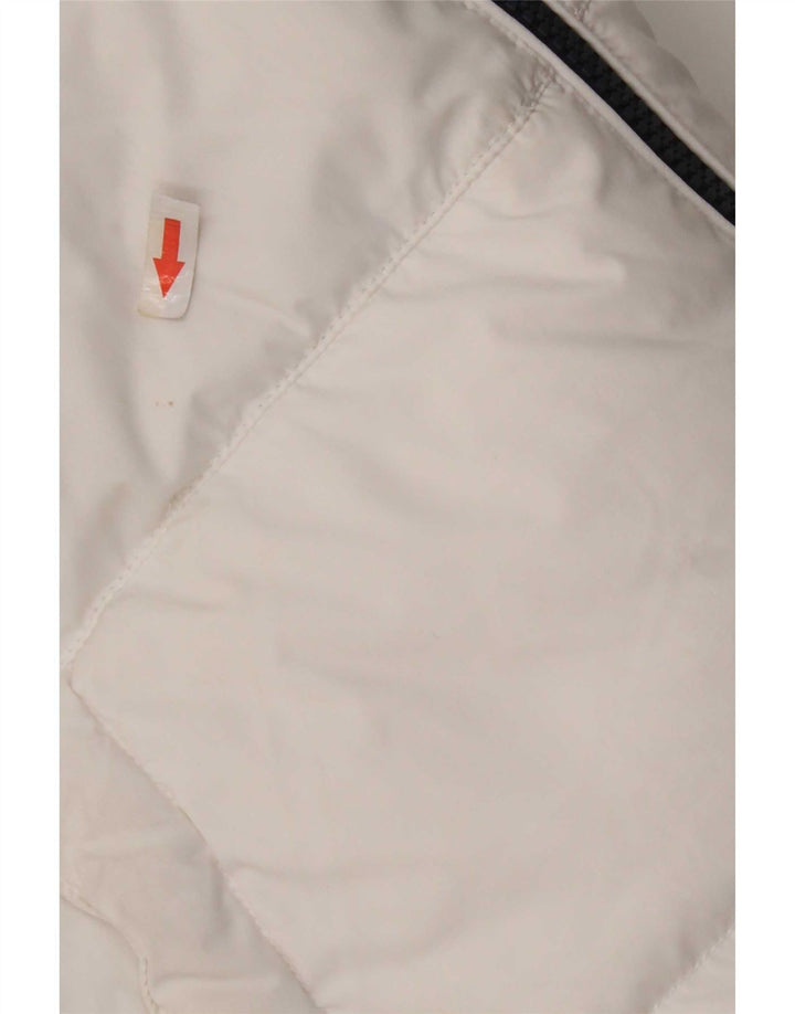 Jaqueta masculina acolchoada com capuz Tommy Hilfiger Reino Unido 38 poliéster branco médio