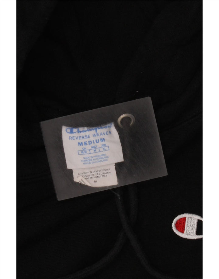 Jumper masculino Champion Reverse Weave com capuz médio algodão preto