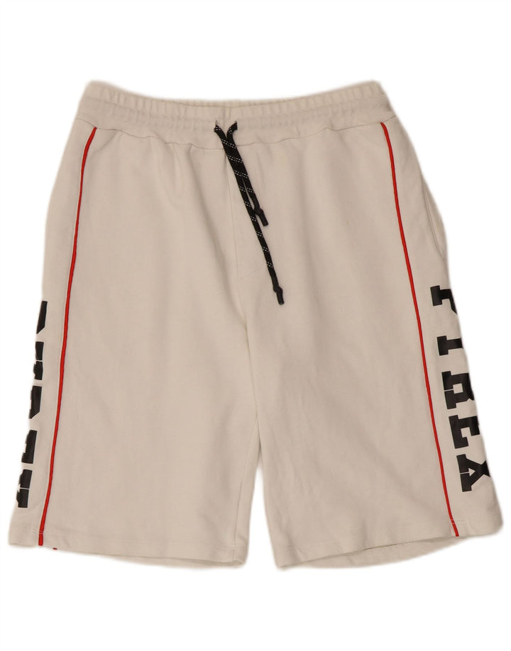 Shorts esportivos gráficos masculinos PYREX médio algodão branco