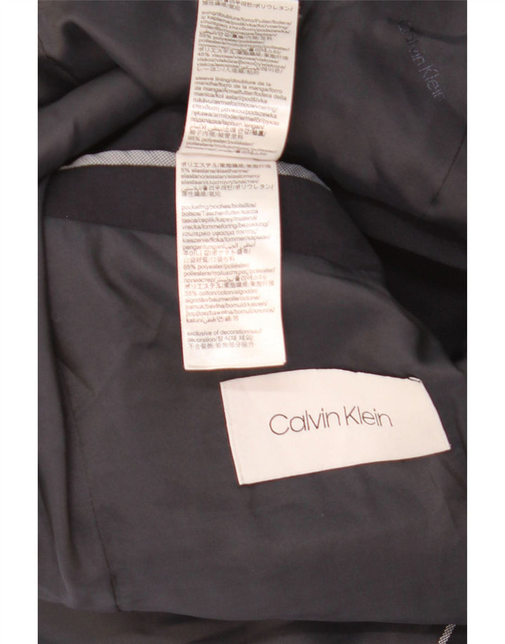 Jaqueta Blazer Masculina Calvin Klein com 2 Botões IT 48 Poliéster Preto Médio