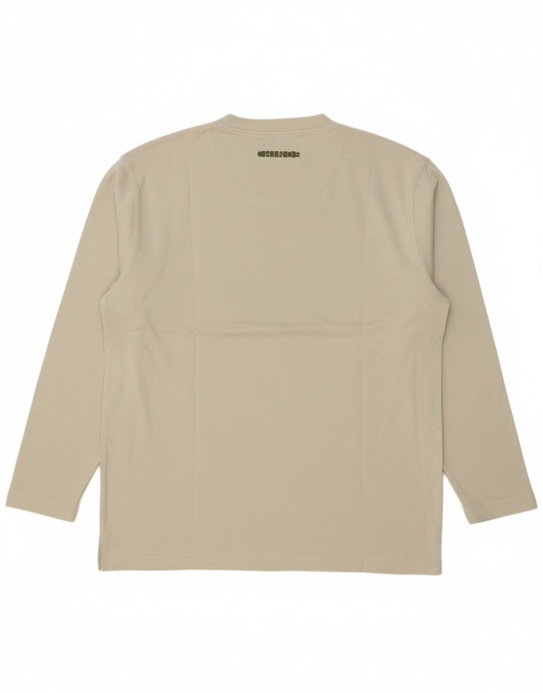 MUSTANG Mens Top Manga Longa Grande Algodão Listrado Verde