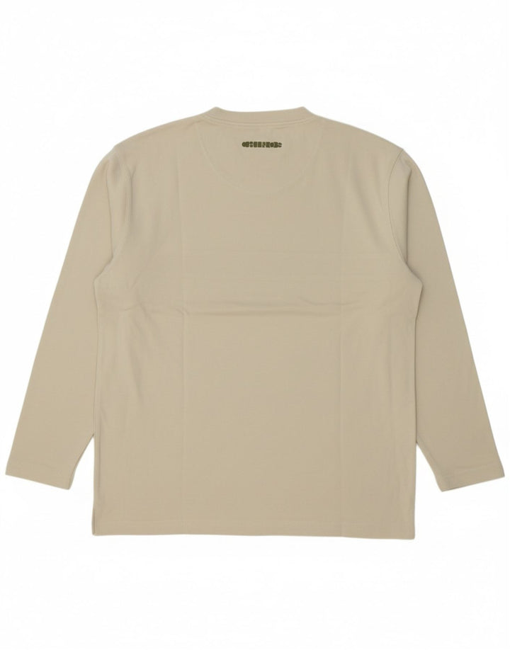 MUSTANG Mens Top Manga Longa Grande Algodão Listrado Verde