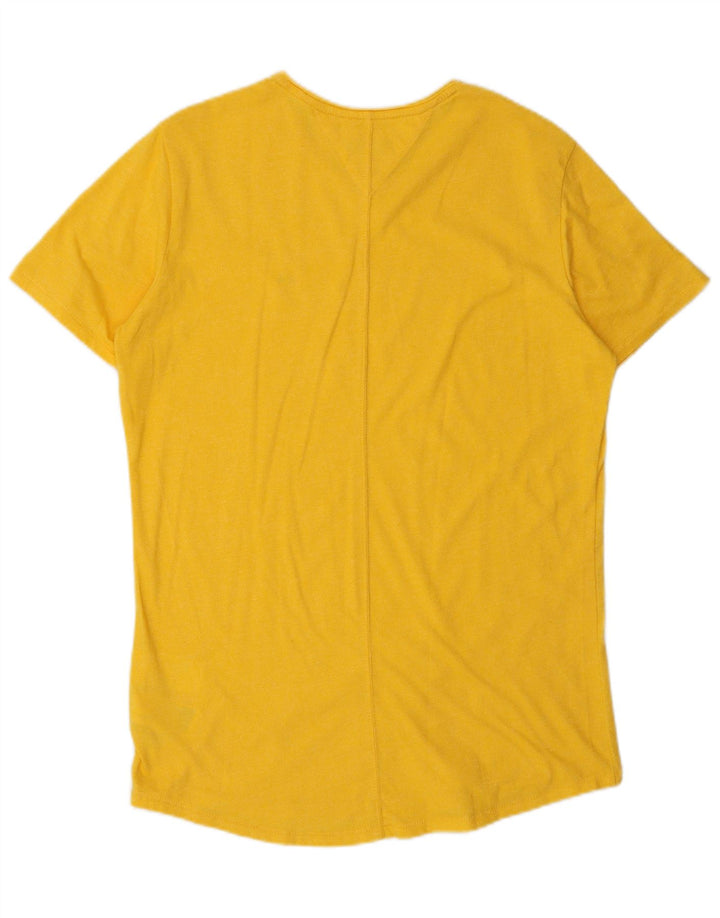 Camiseta feminina TOMMY HILFIGER UK 14 algodão amarelo médio