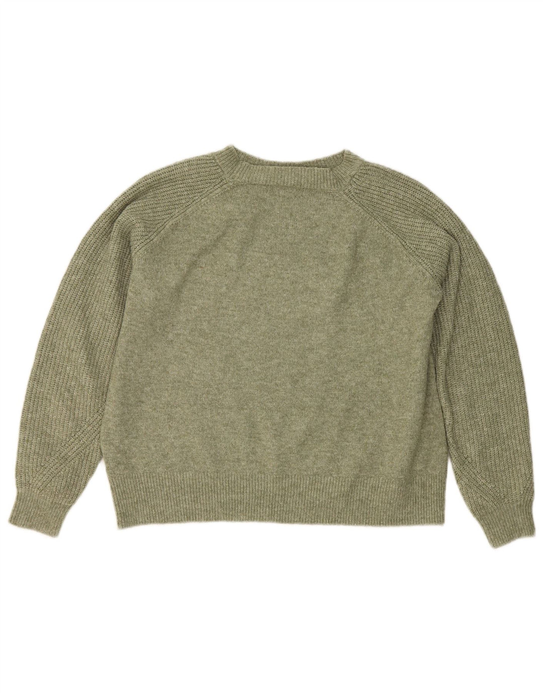 Suéter feminino Marks & Spencer com gola redonda Reino Unido 14 acrílico verde médio