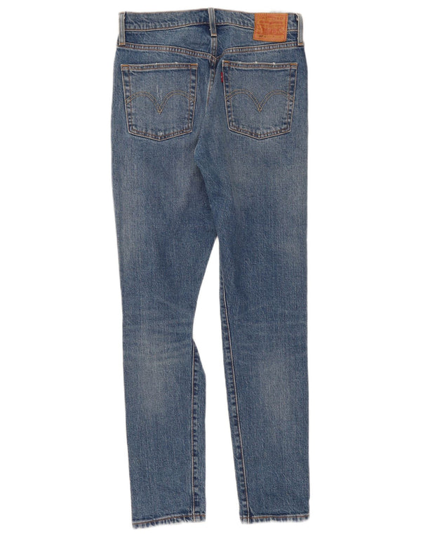 Calça jeans feminina Levi's 501 Distressed Slim W27 L30 azul algodão