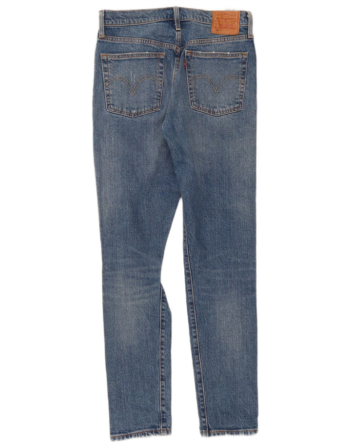 Calça jeans feminina Levi's 501 Distressed Slim W27 L30 azul algodão