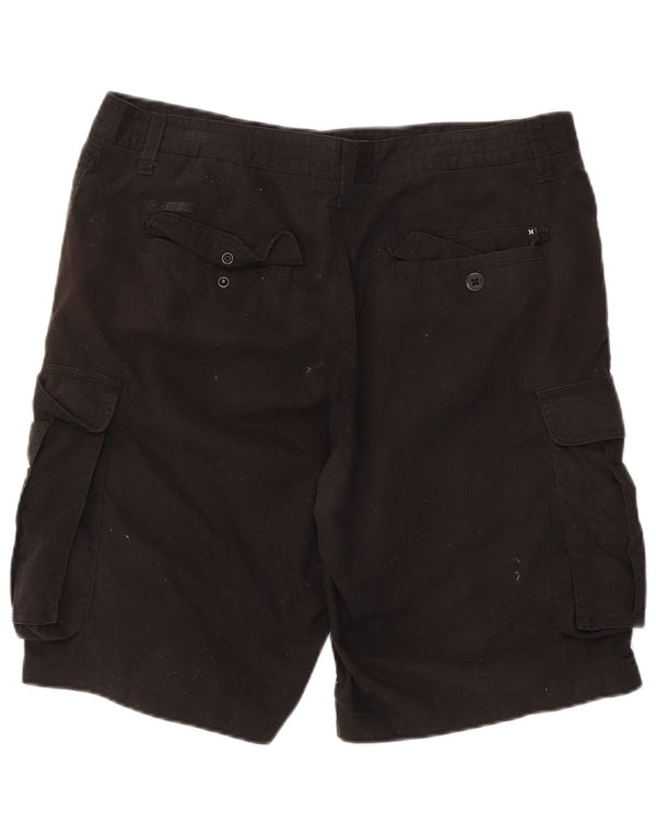 Shorts cargo masculino Hurley W34 grande algodão preto