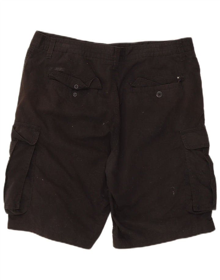 Shorts cargo masculino Hurley W34 grande algodão preto