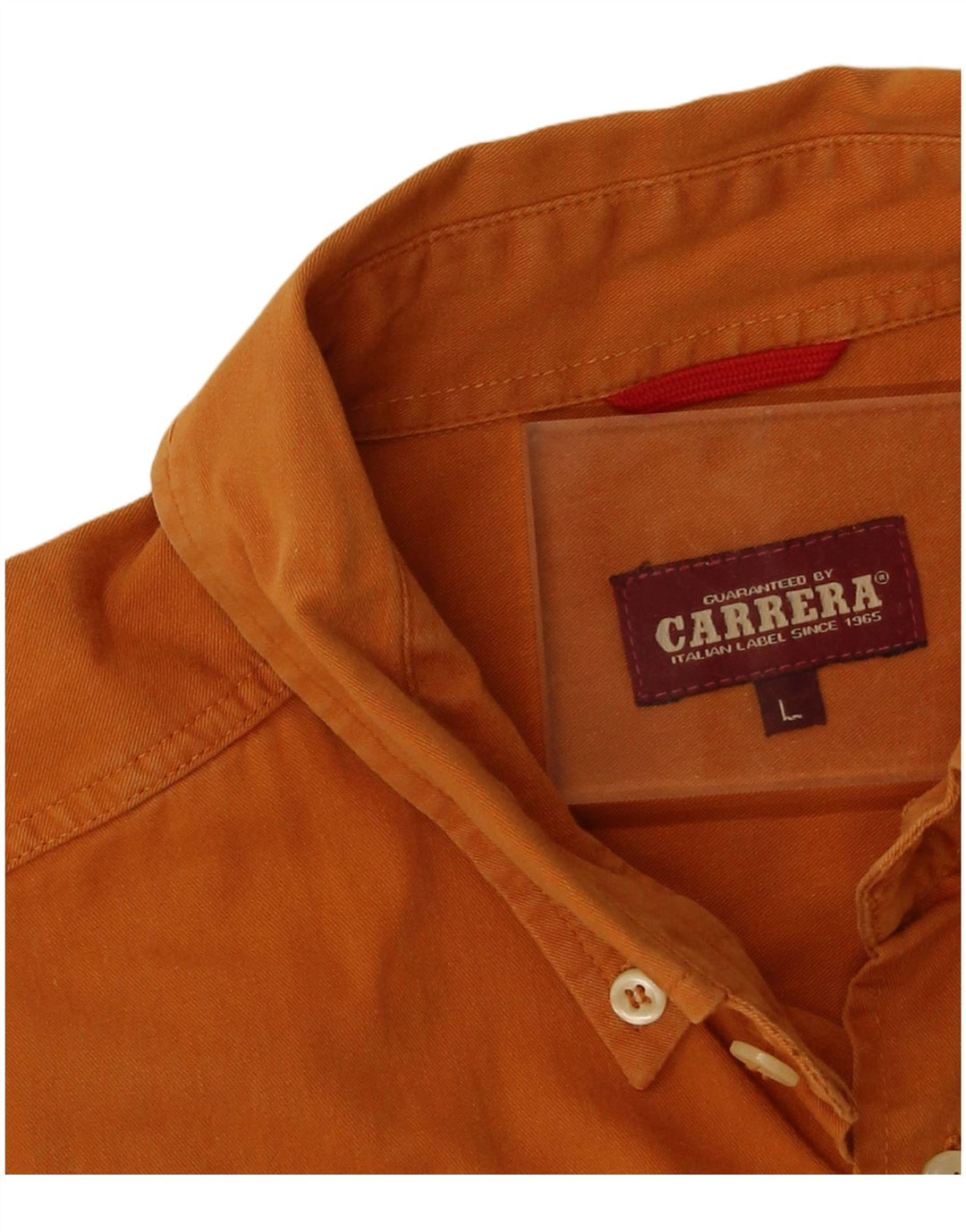 Camisa masculina Carrera grande algodão laranja