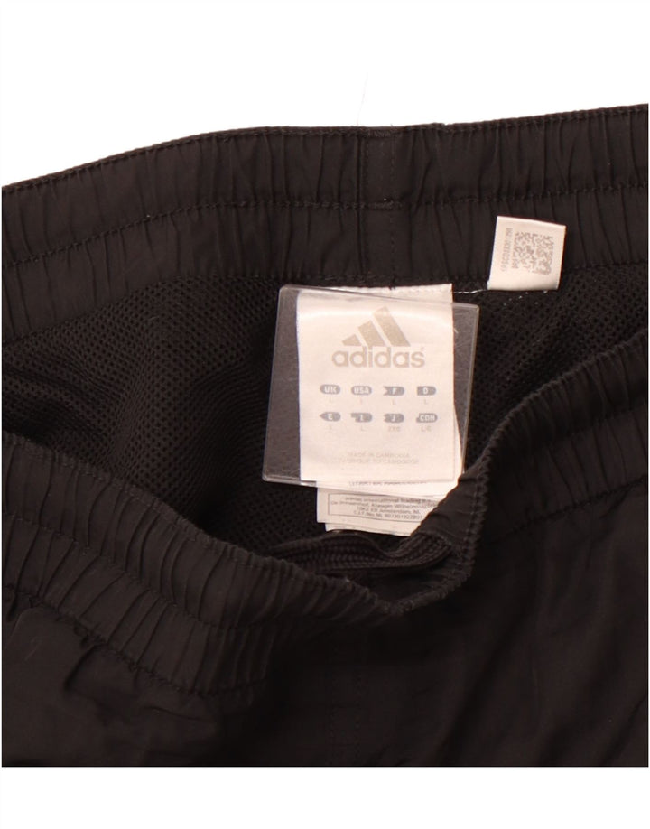 ADIDAS Mens Graphic Tracksuit Calças Grande Poliéster Preto