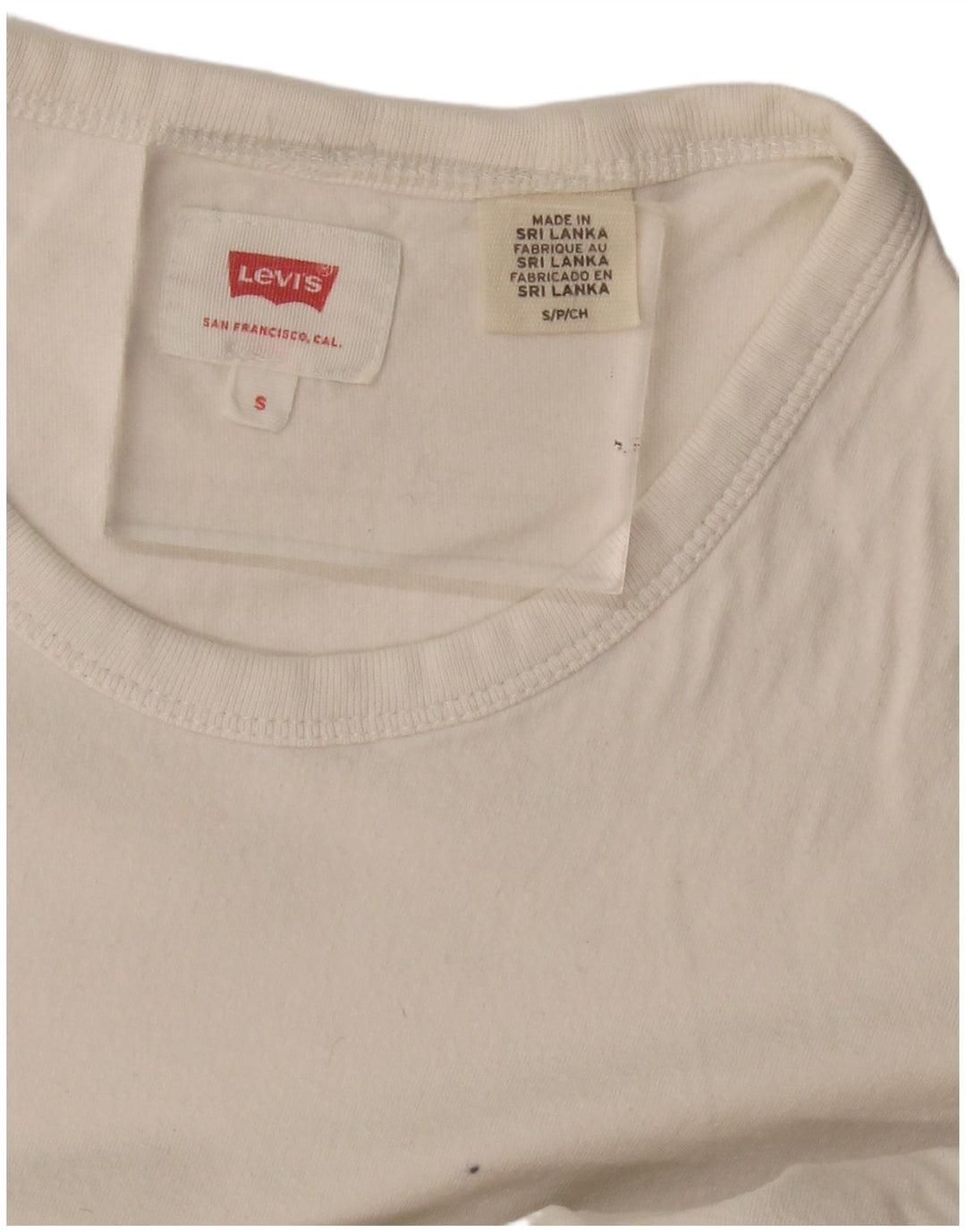 Camiseta feminina Levi's UK 8 pequena branca
