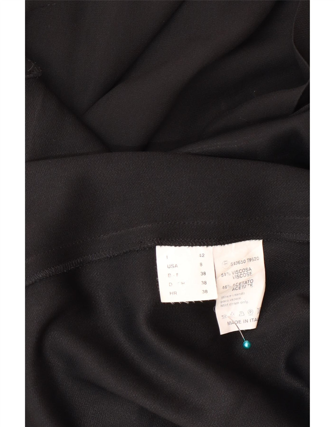 Vestido feminino Gattinoni com bainha sem mangas IT 42 médio preto viscose