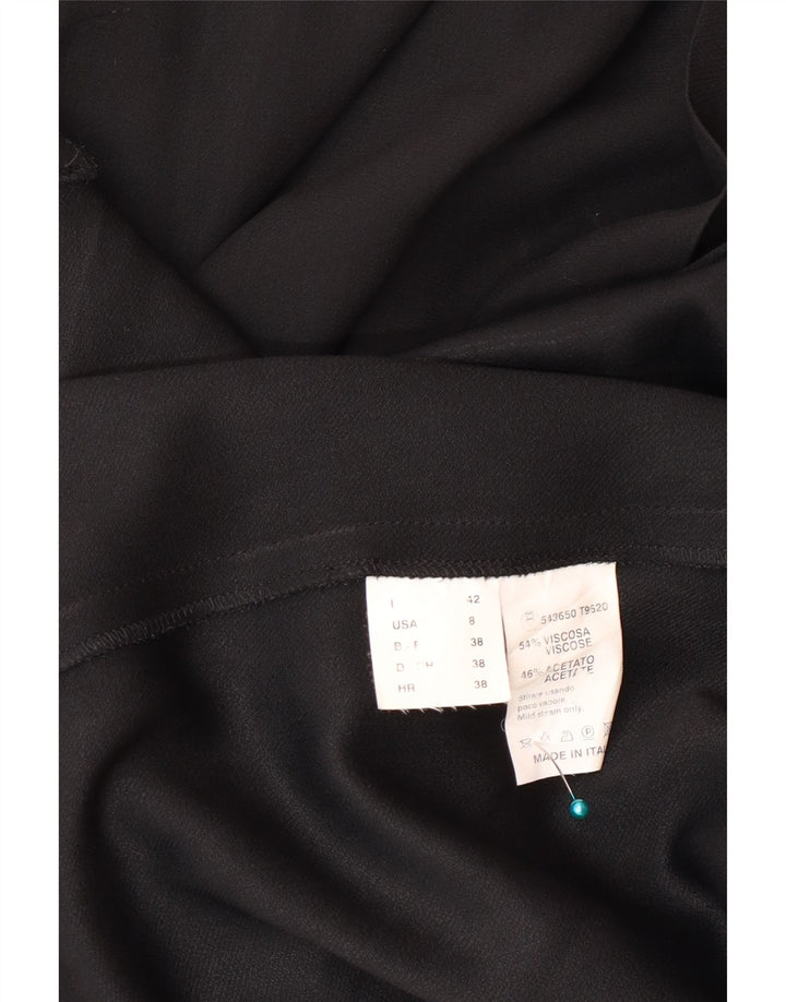 Vestido feminino Gattinoni com bainha sem mangas IT 42 médio preto viscose