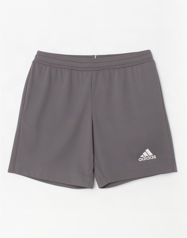 Shorts esportivos Adidas Aeroready para meninos 7-8 anos cinza poliéster