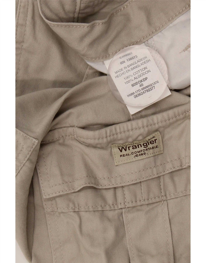 Wrangler Mens Cargo Shorts W40 XL Algodão Cinza