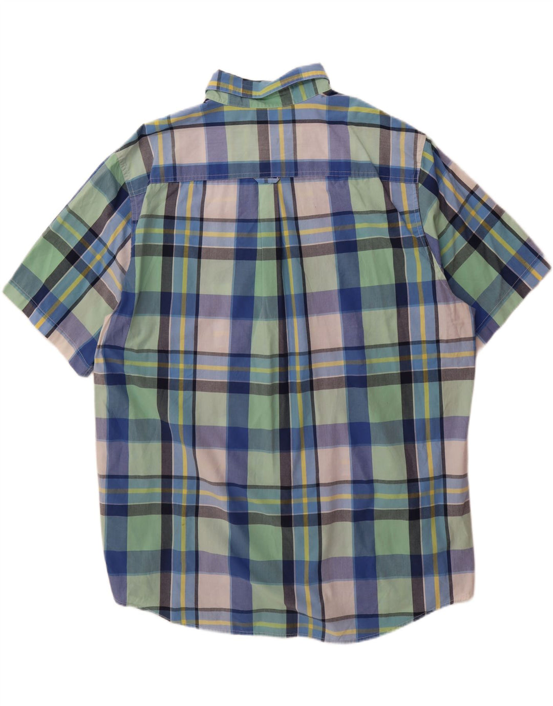 Camisa masculina de manga curta CHAPS 2XL algodão xadrez multicolorido