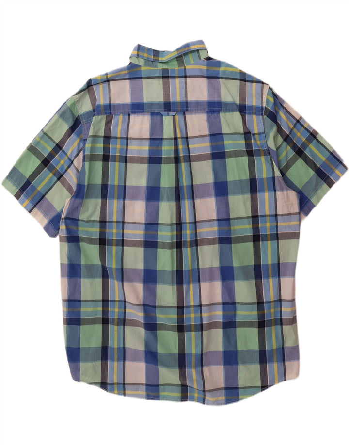 Camisa masculina de manga curta CHAPS 2XL algodão xadrez multicolorido