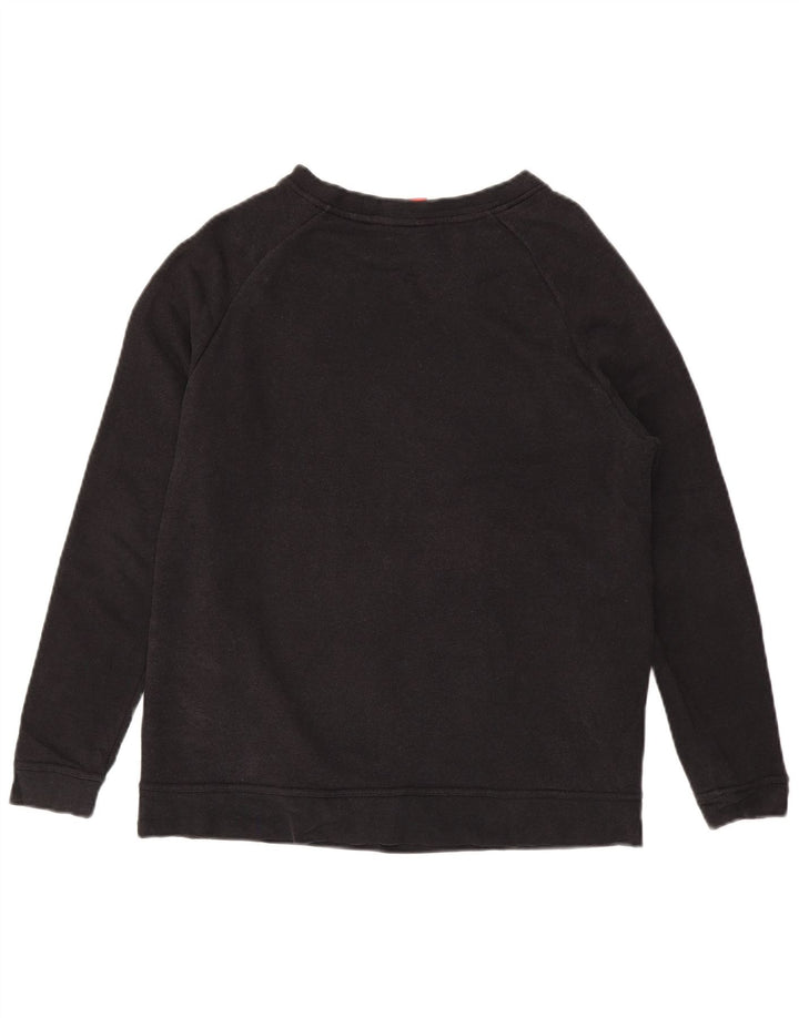 Nike feminino gráfico moletom jumper UK 14 médio preto