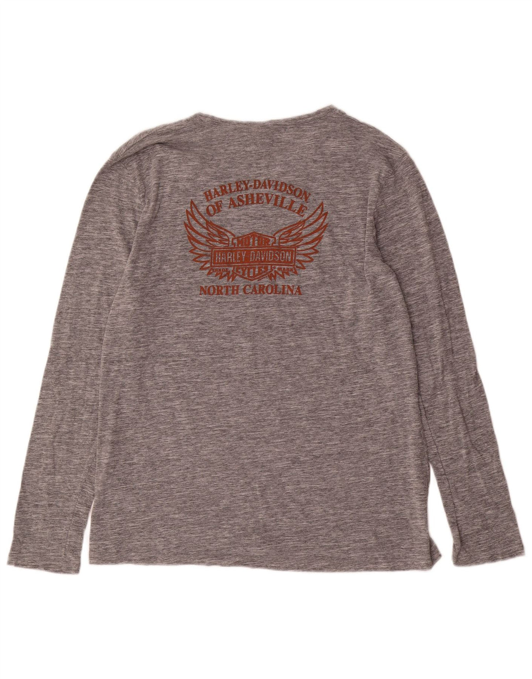 Harley Davidson Camiseta masculina gráfica de manga comprida 2XL algodão manchado cinza