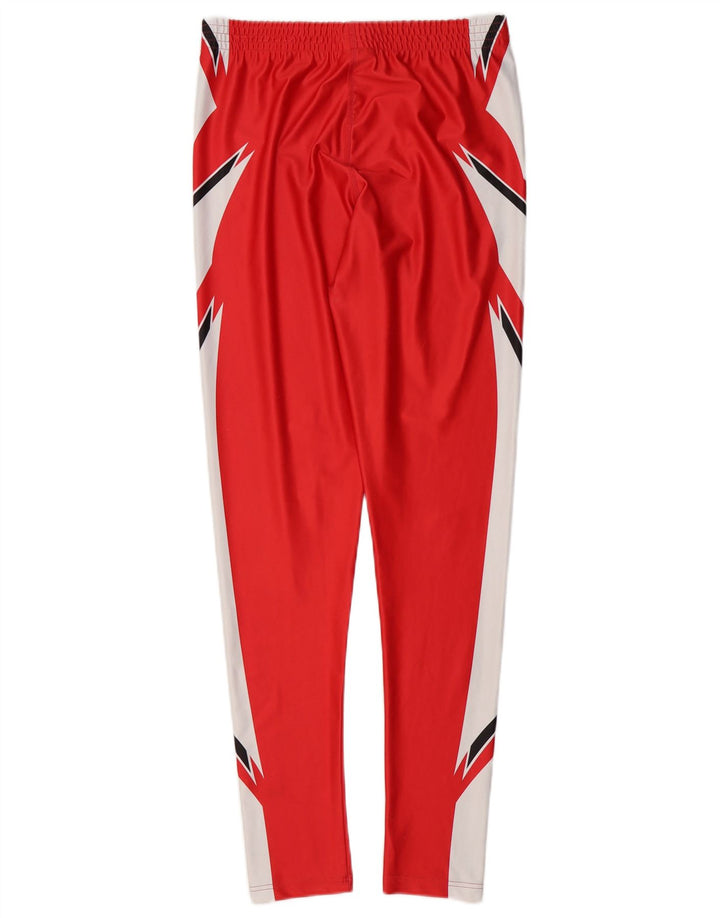 Reebok Mens Treino Calças Pequenas Poliéster Colorblock Vermelho
