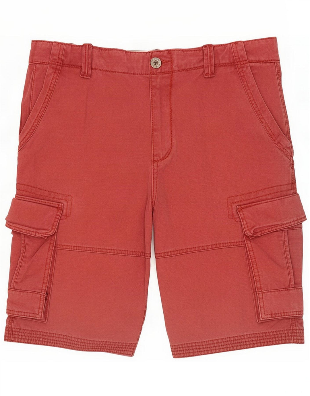Shorts cargo masculinos Fat Face Grande W36 Algodão Vermelho