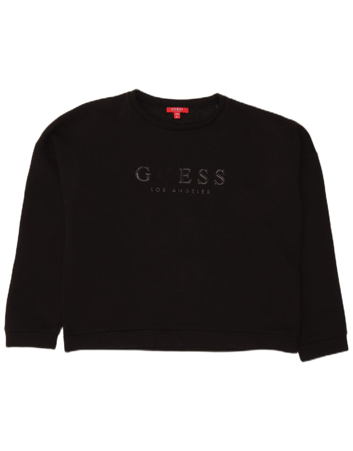 Suéter feminino Guess com estampa gráfica oversized UK 14 grande preto
