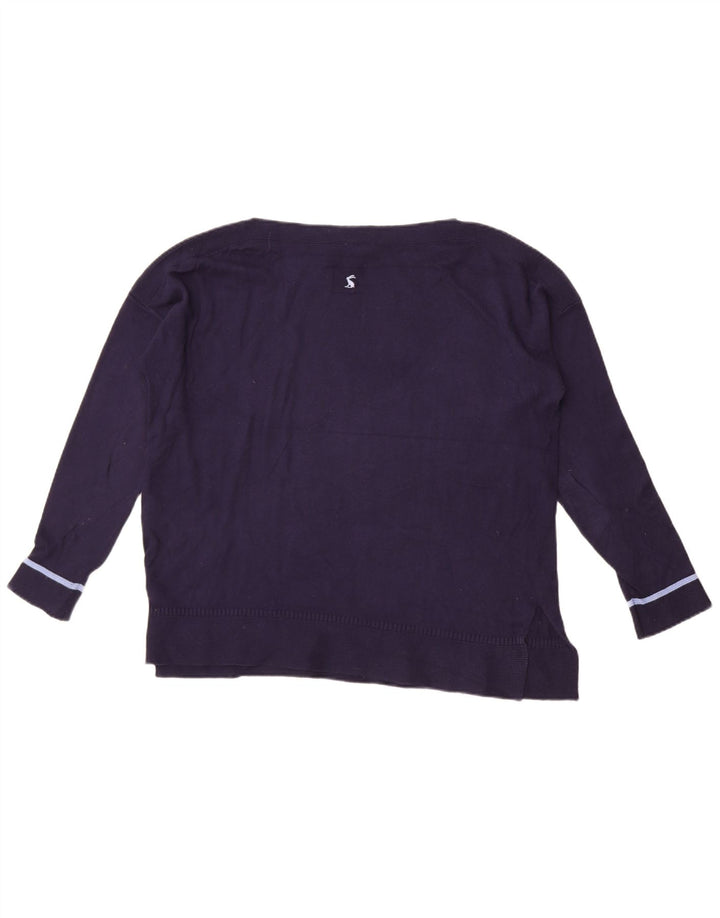 Joules moletom feminino oversized jumper Reino Unido 14 grande algodão azul marinho