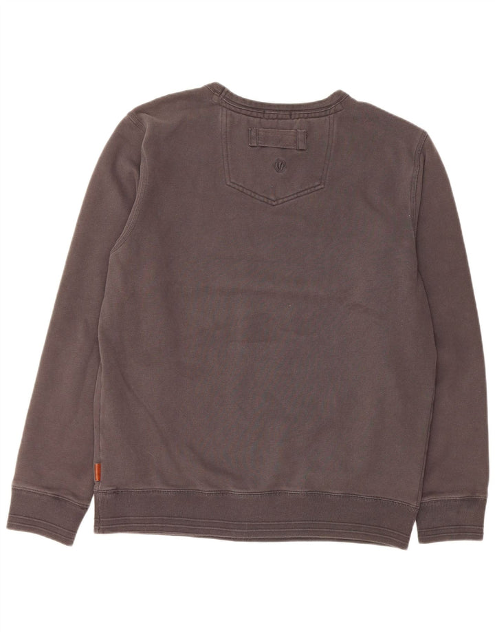 FAT FACE Mens Heritage moletom jumper médio algodão cinza