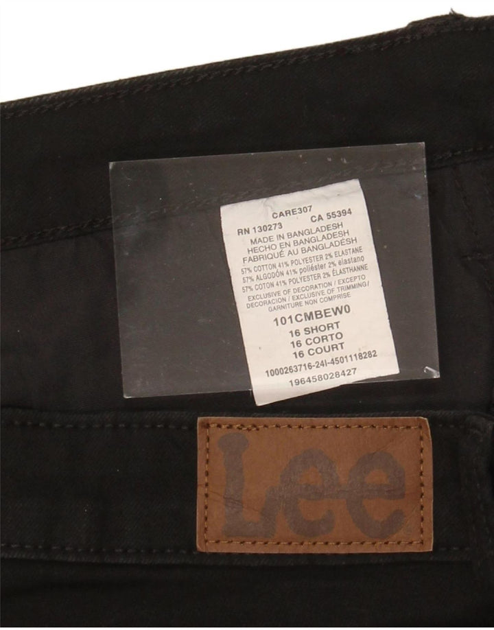 Jeans femininos LEE Bootcut EUA 16 2XL W38 L29 algodão preto