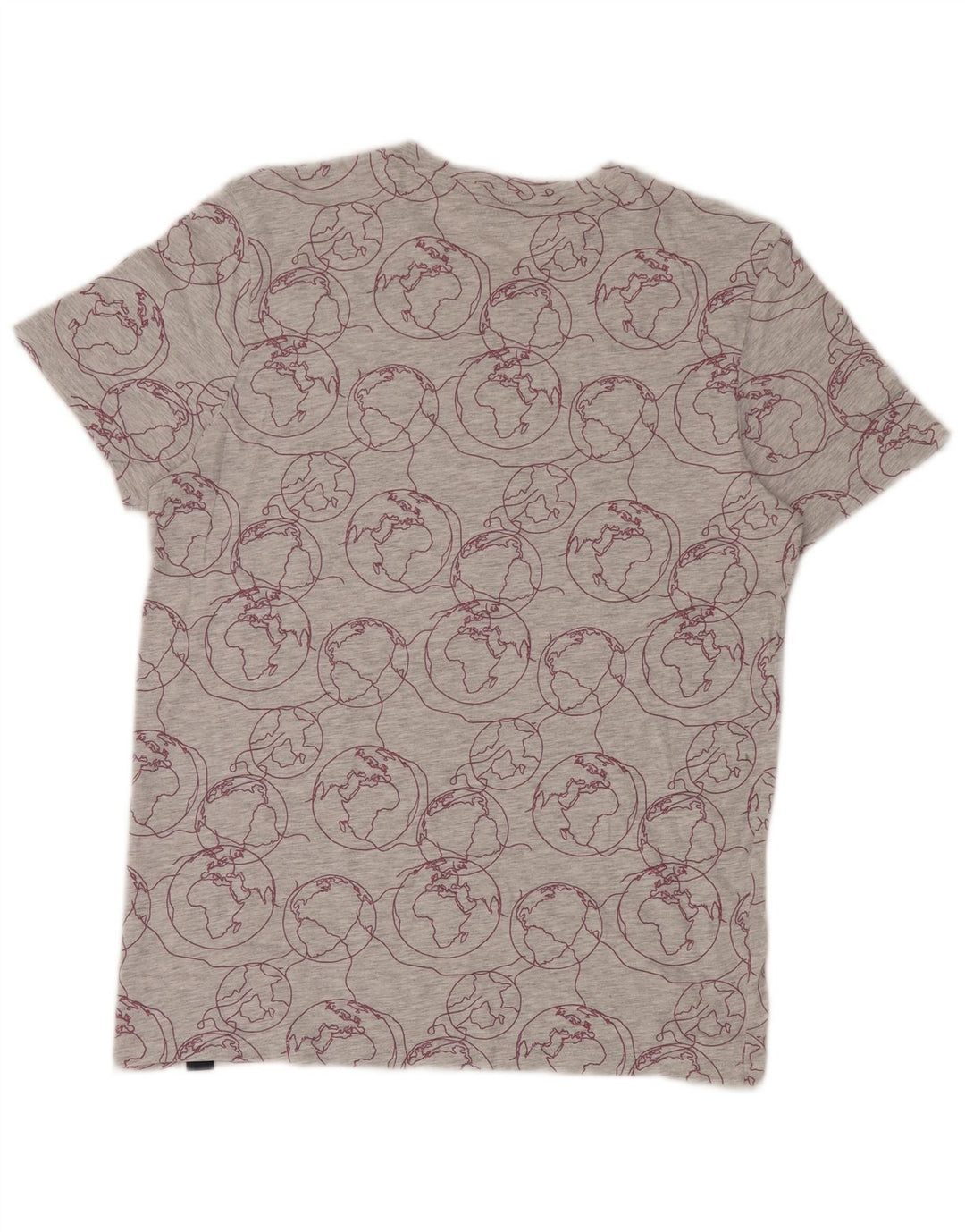 Camiseta masculina Jack & Jones com padrão abstrato gráfico cinza médio