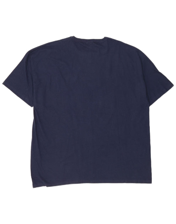 Russell Athletic Mens Troopers Camiseta com estampa de beisebol Top 2XL Azul marinho