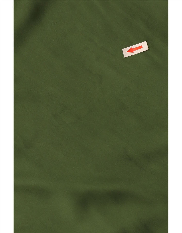 Vestido camisa feminino Zara UK 14 poliéster verde médio