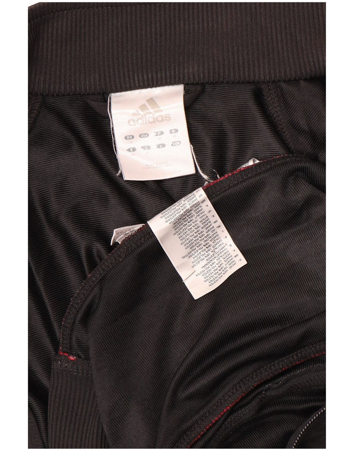 Adidas Womens Tracksuit Top Jacket UK 12 Médio Preto Poliéster