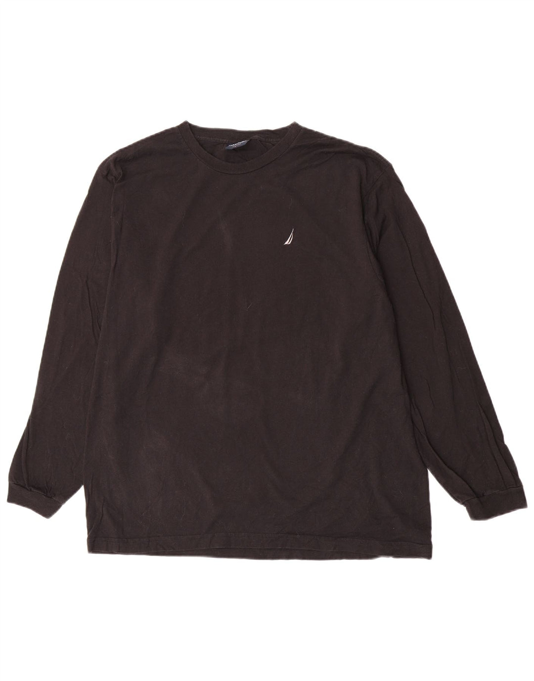 Top masculino NAUTICA de manga comprida grande algodão preto