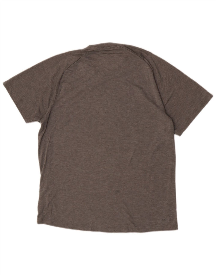 Adidas Mens Climalite Camiseta Top Cinza Médio Poliéster