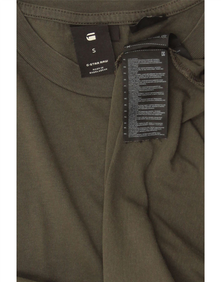 Camiseta masculina G-Star Lash Top pequeno algodão cáqui